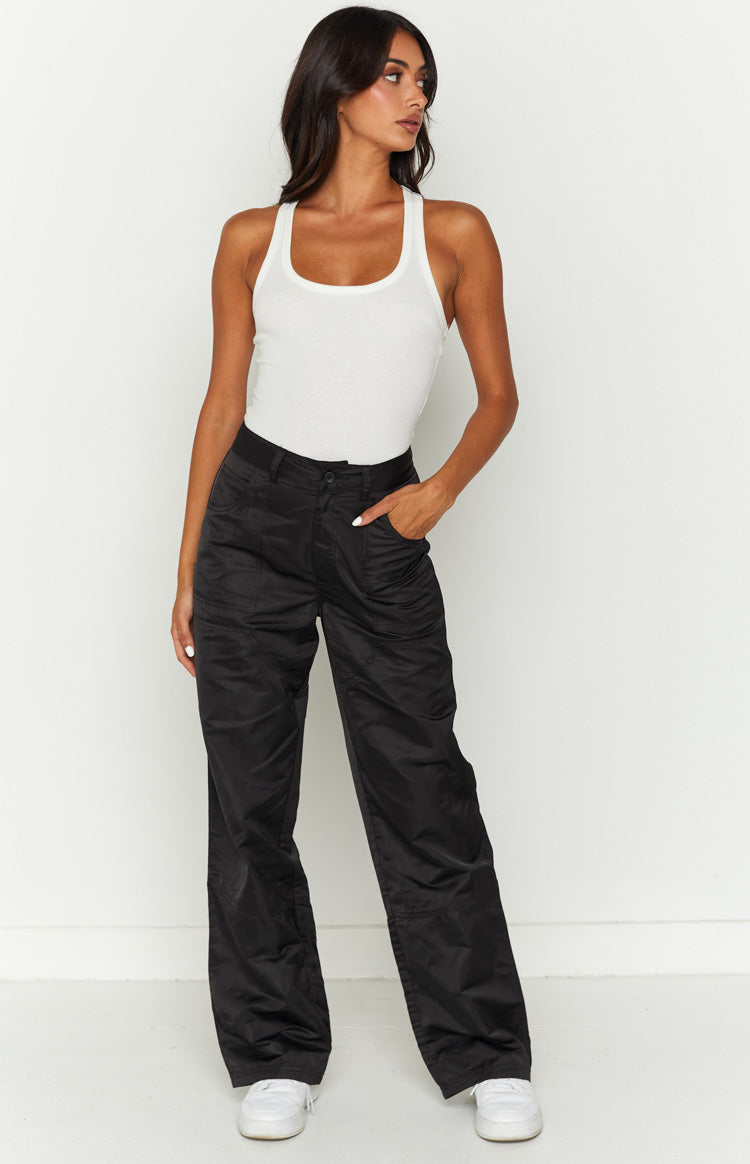 Hartley Black Nylon Pants