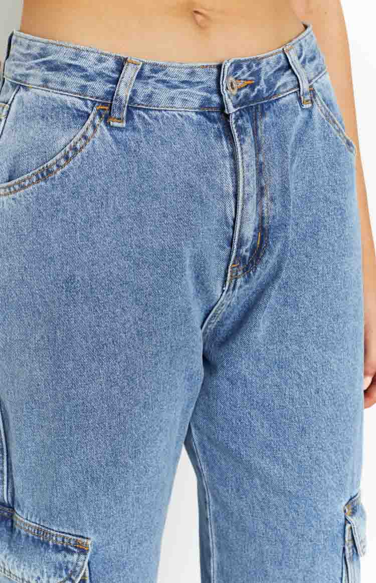 Coco Blue Denim Cargo Jeans