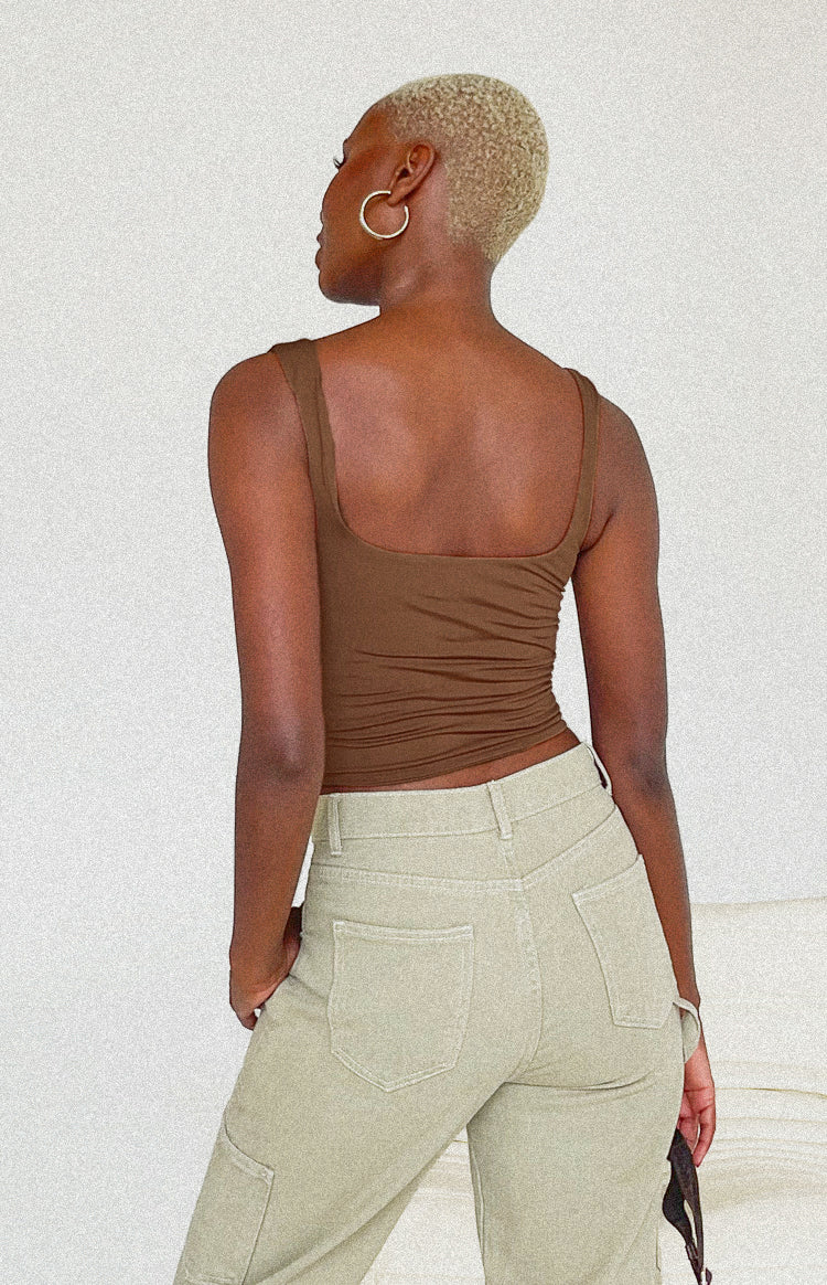 Greyson Brown Tank Crop Top