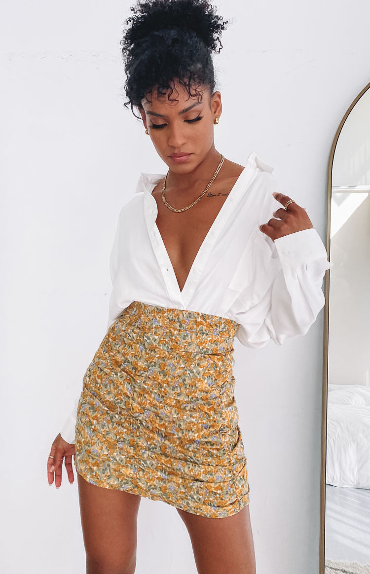 Homecoming Queen Skirt Mustard