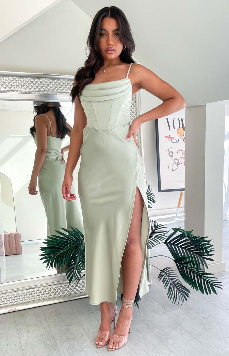 Flourish Sage Midi Dress