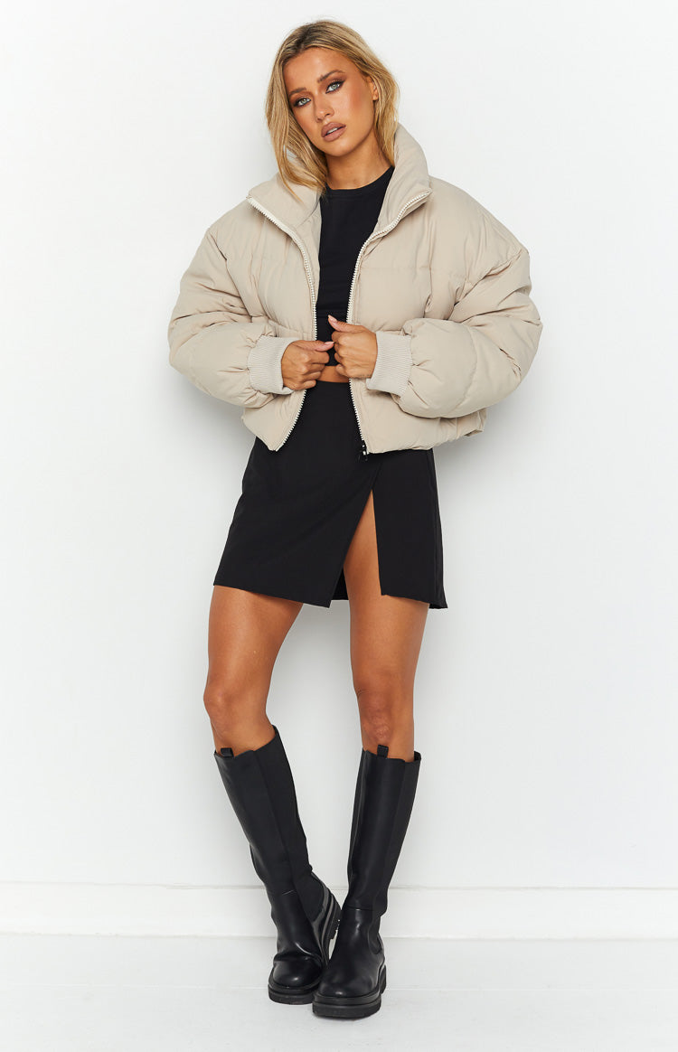 Fuego Puffer Cropped Jacket Bone