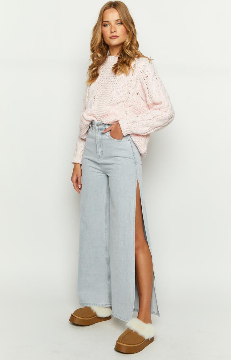 Marelle Light Denim Side Split Jeans