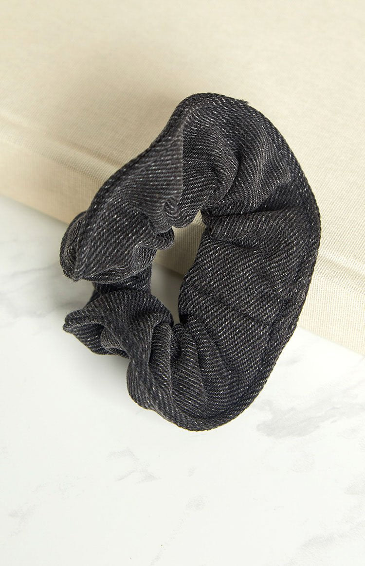 Country Girl Scrunchie Black Denim