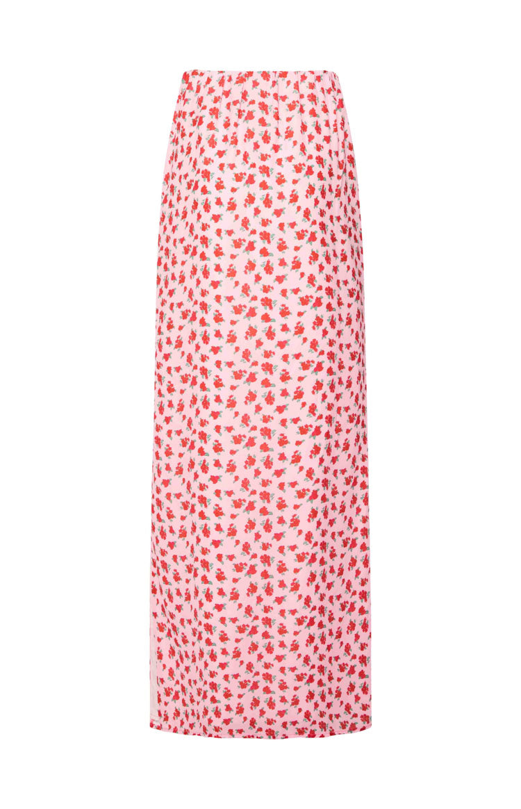Yesterday Pink Floral Maxi Skirt