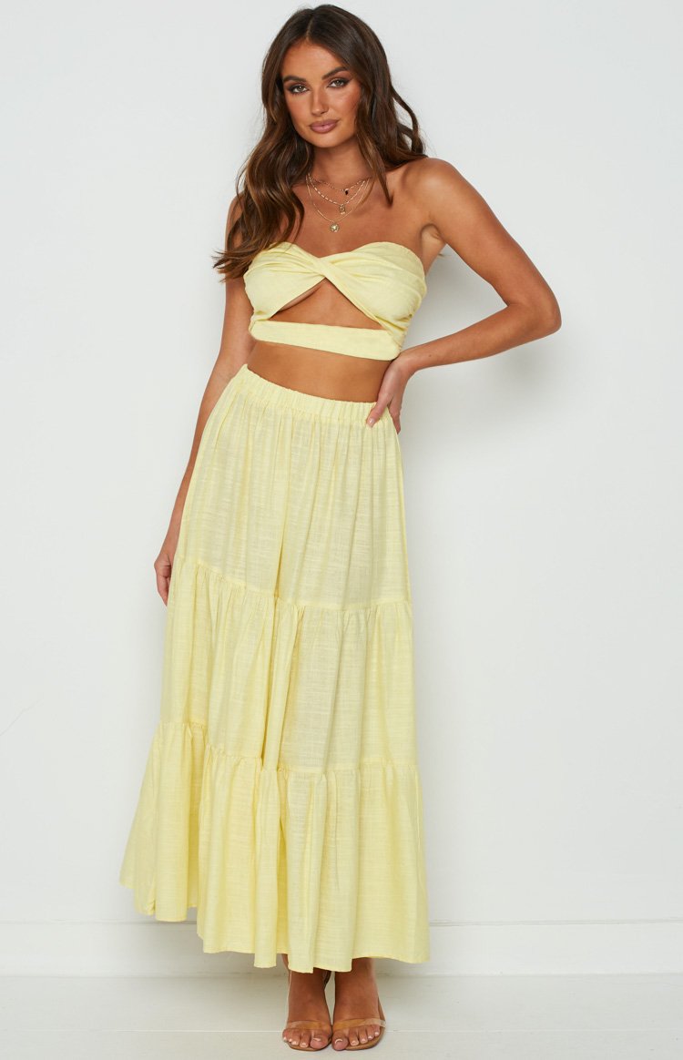 Cassian Yellow Crop Top