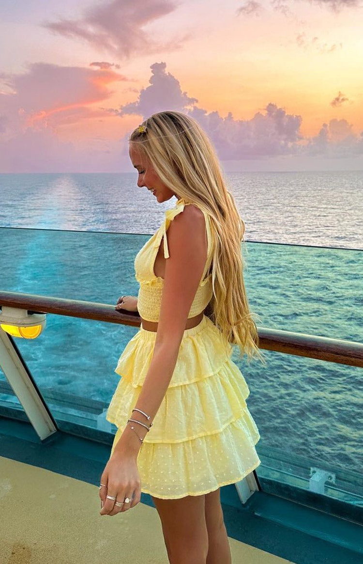 Madelyn Yellow Mini Skirt