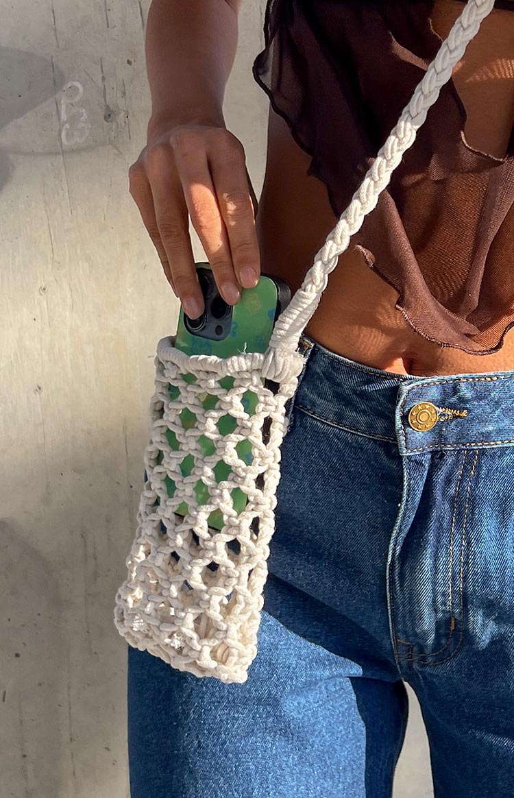 Lex Cream Crossbody Phone Bag