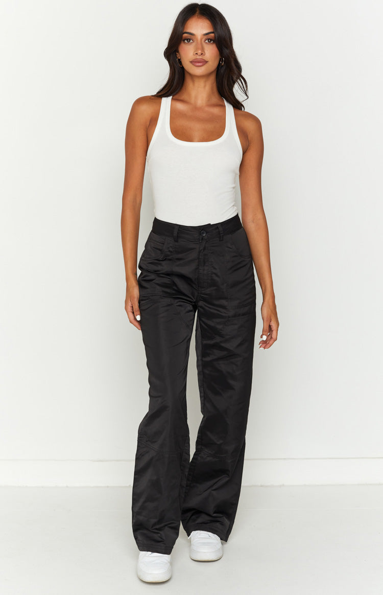 Hartley Black Nylon Pants