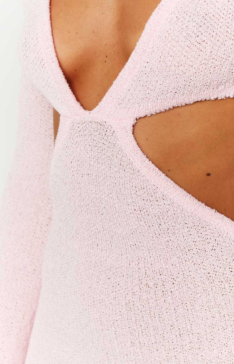 Aubrie Pink Backless Mini Dress