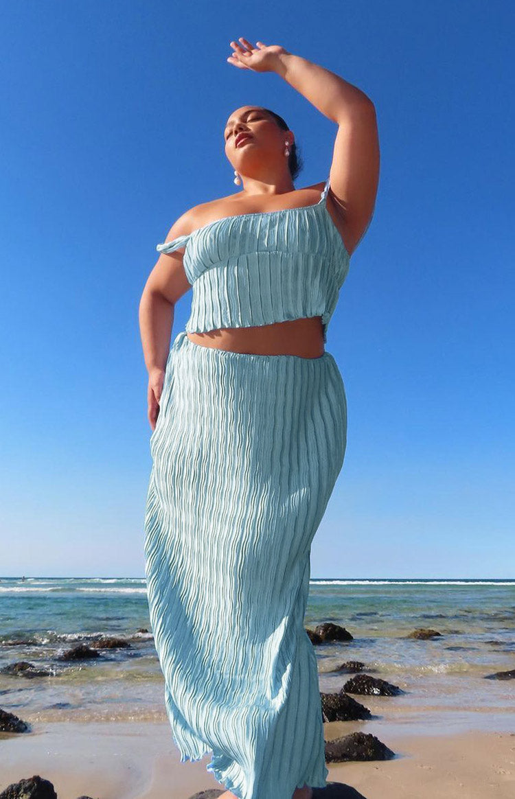 That Occasion Blue Maxi Skirt