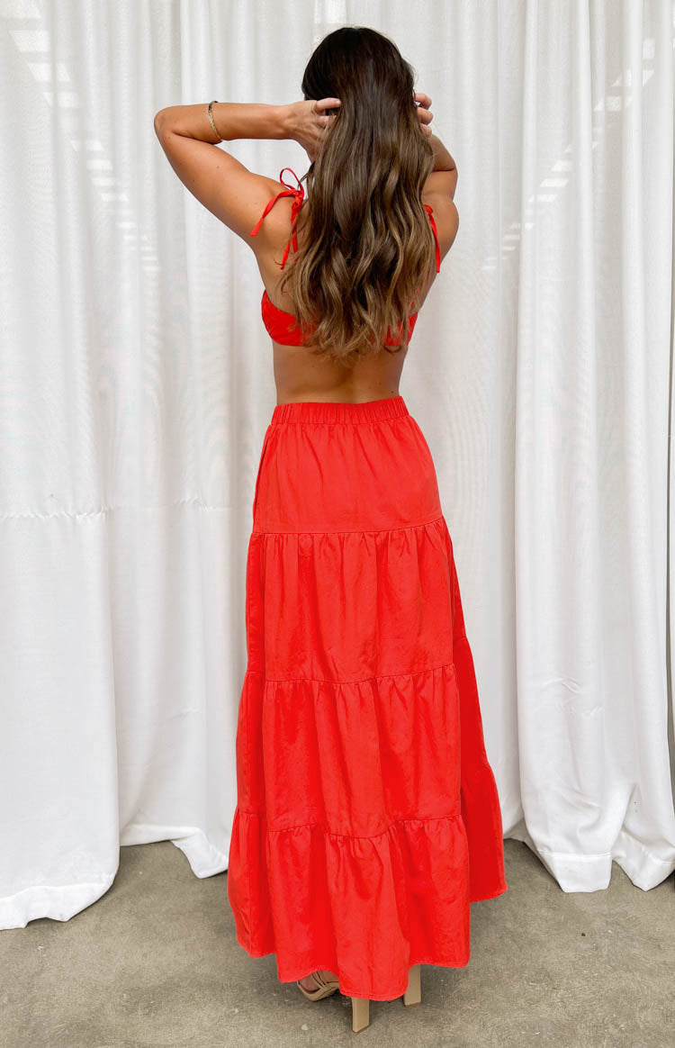 Sahara Red Maxi Skirt