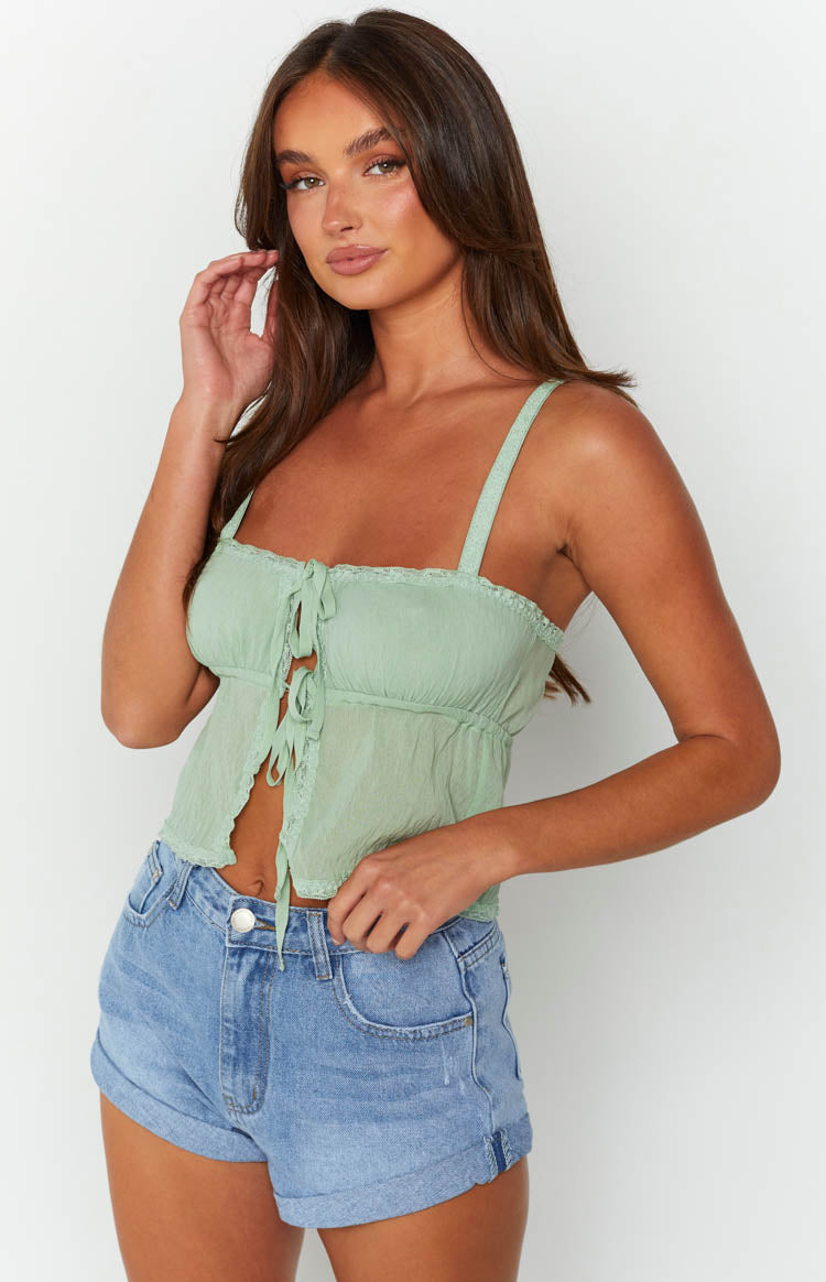 Frankie Green Crop Top