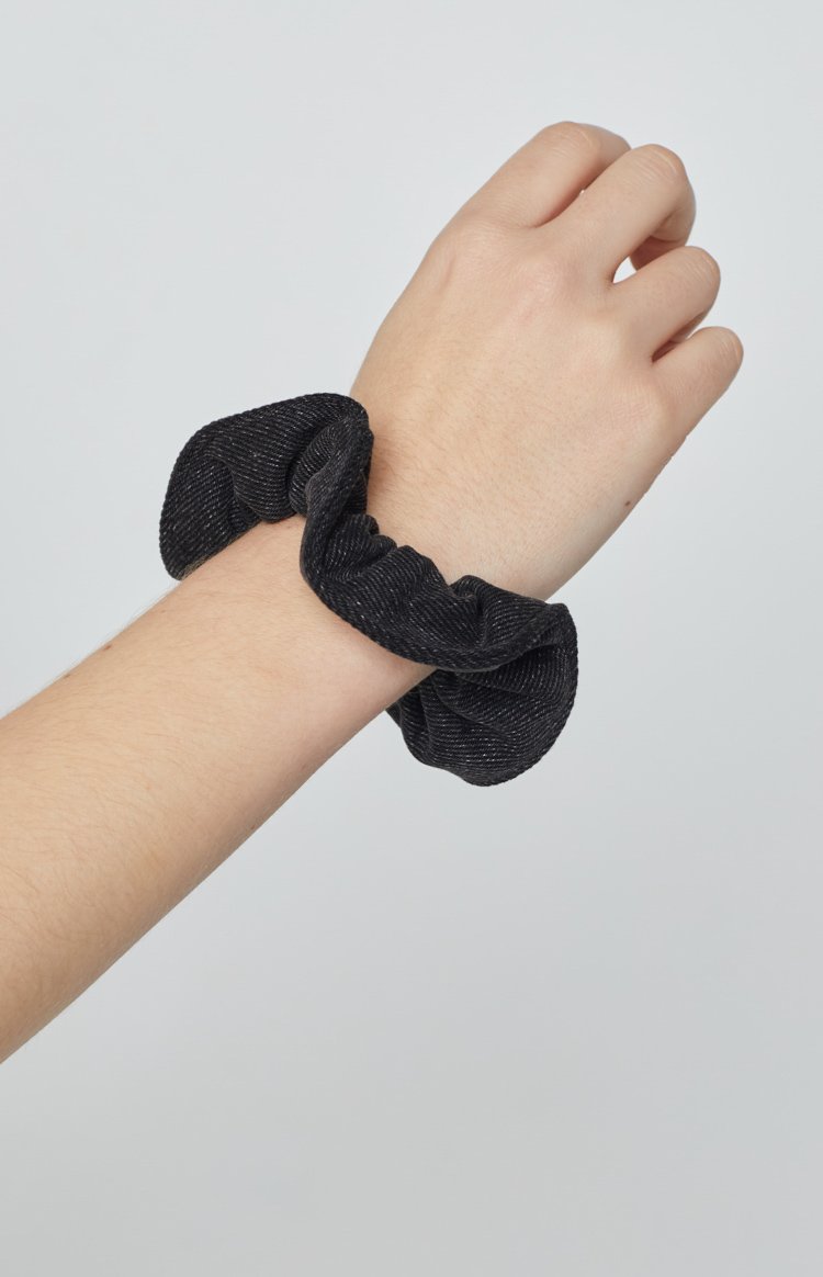 Country Girl Scrunchie Black Denim