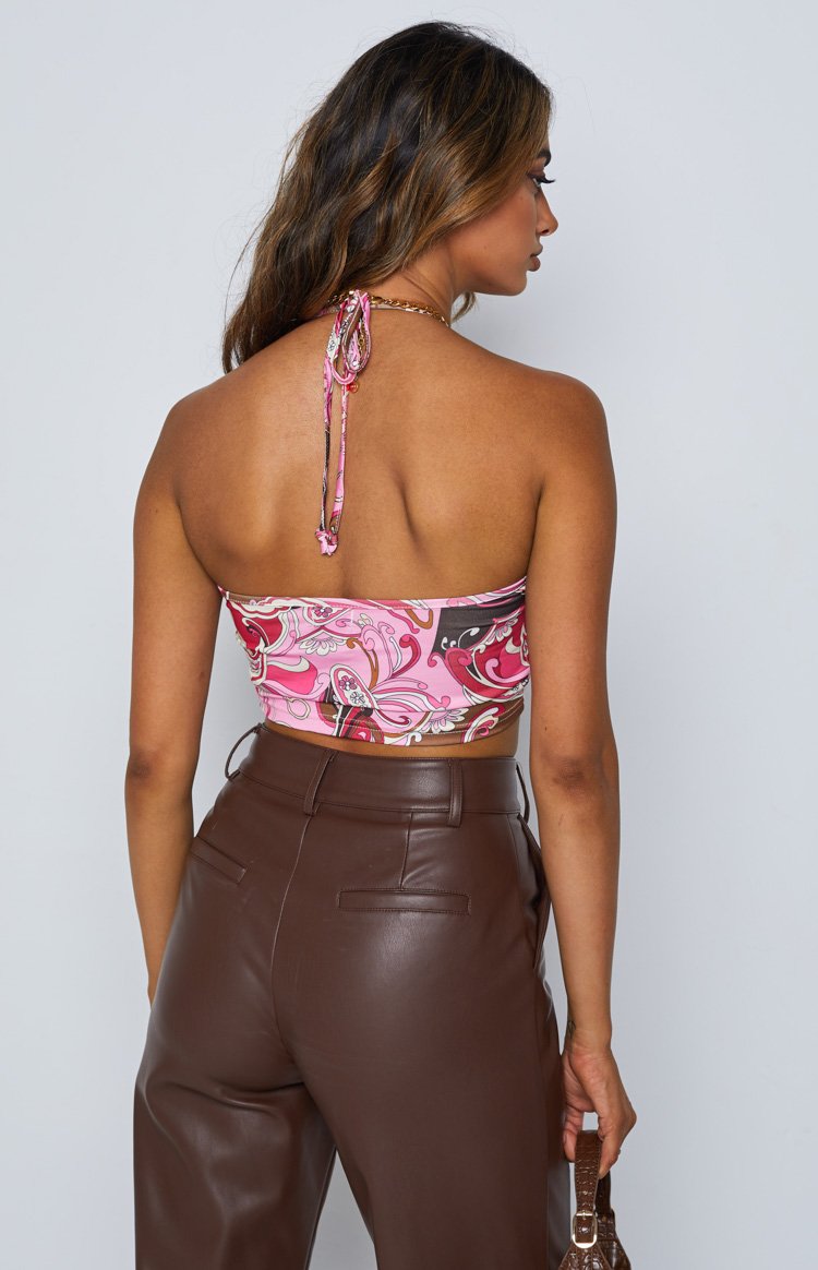 Ollie Tie Up Top Pink