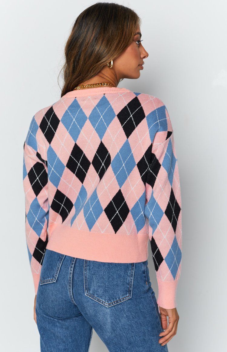 Raelyn Check Jumper Pink