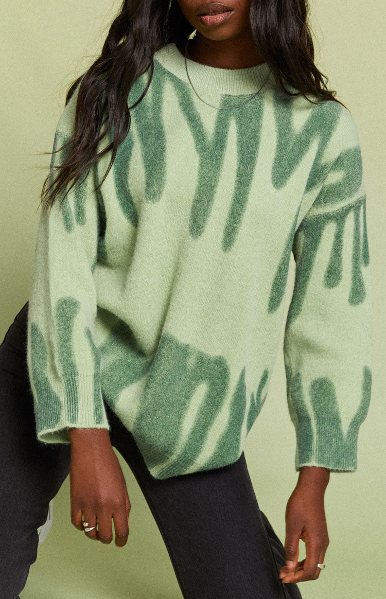 Clemence Oversized Knitted Sweater Green
