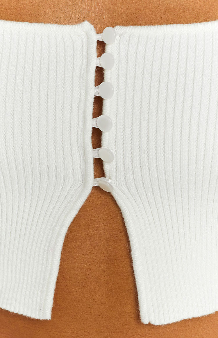 California Dream White Long Sleeve Top
