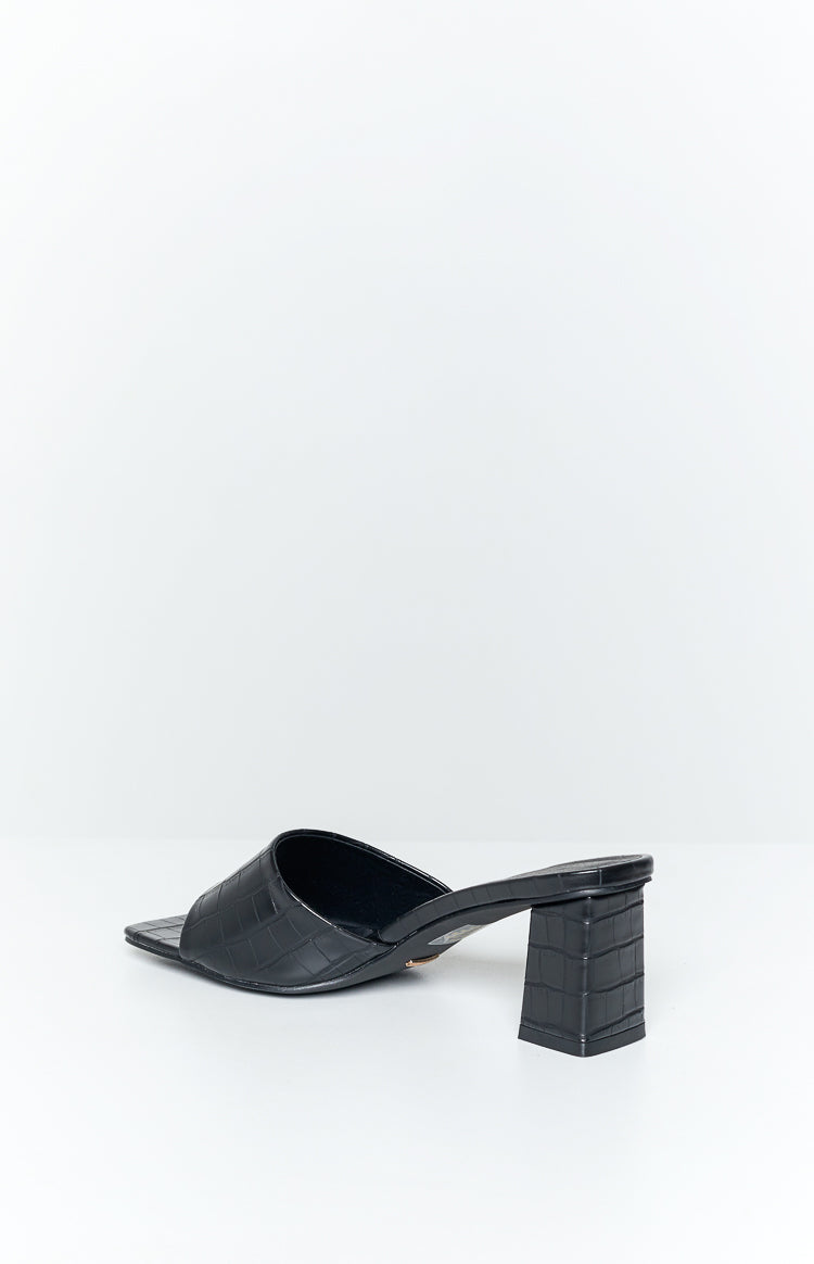 Billini Ulani Black Croc Mules