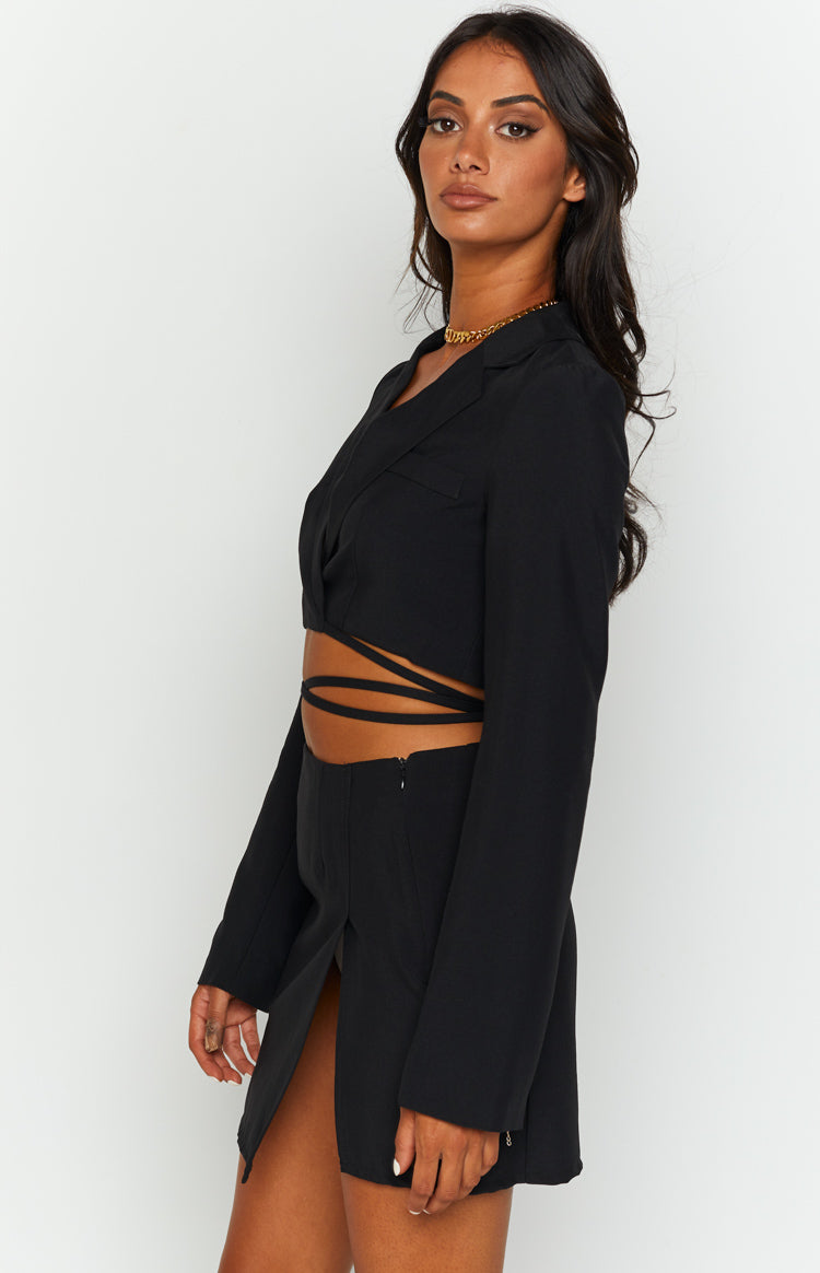 Maple Black Mini Skirt