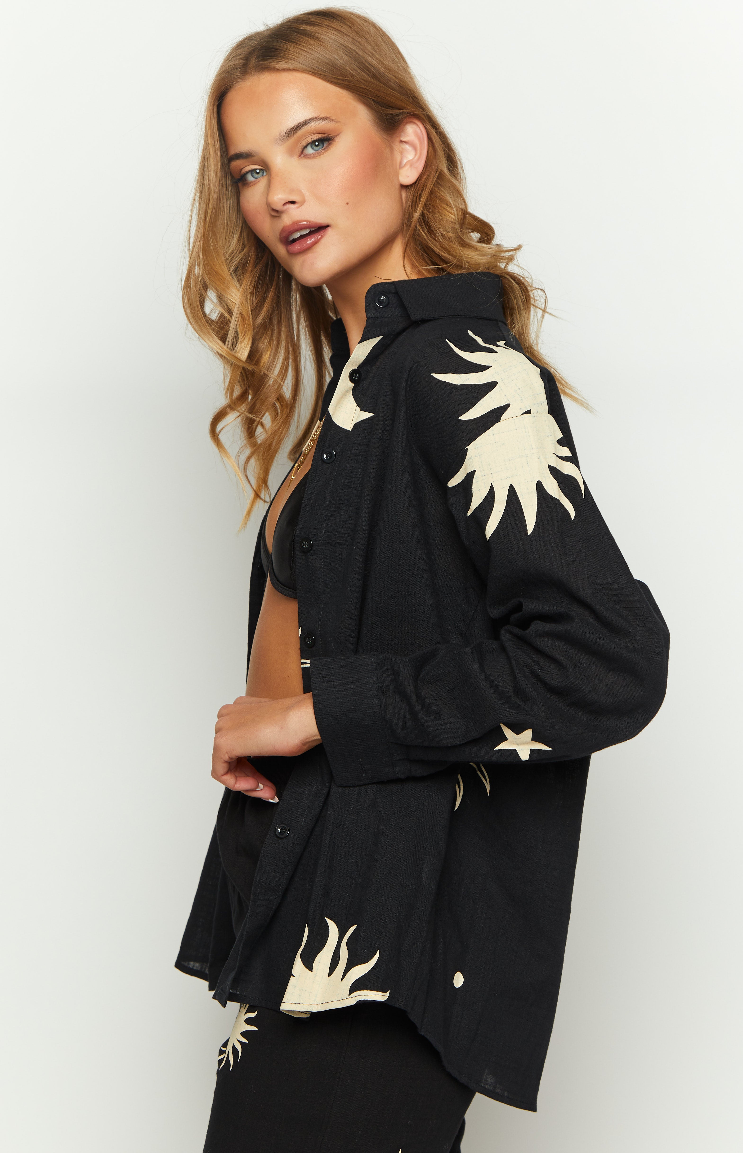 Stellar Black Long Sleeve Shirt