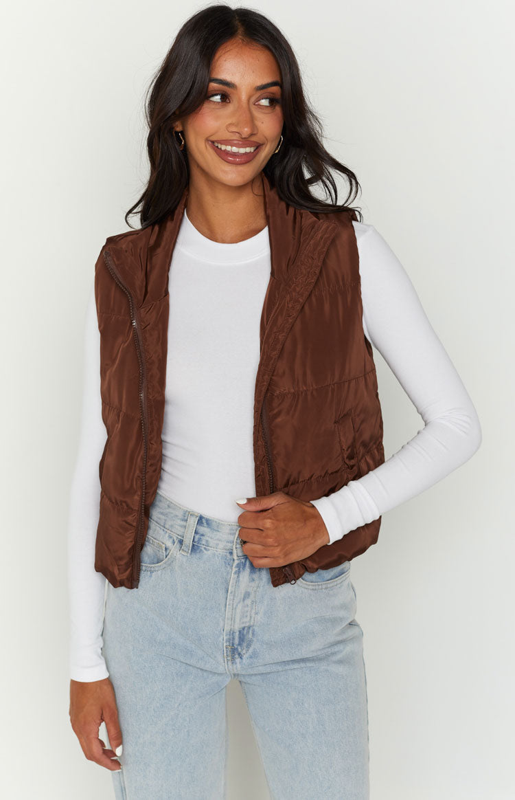 Daya Chocolate Puffer Vest