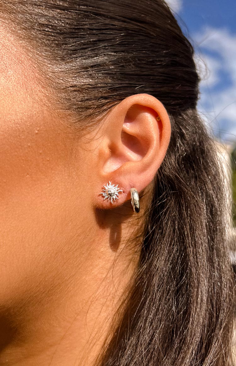 Ataina Silver Sun Earrings