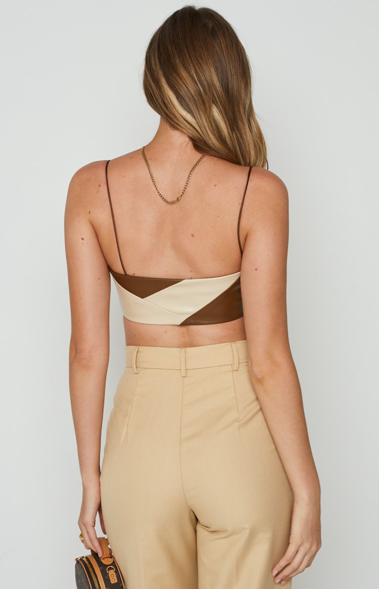 Aquila Brown PU Top