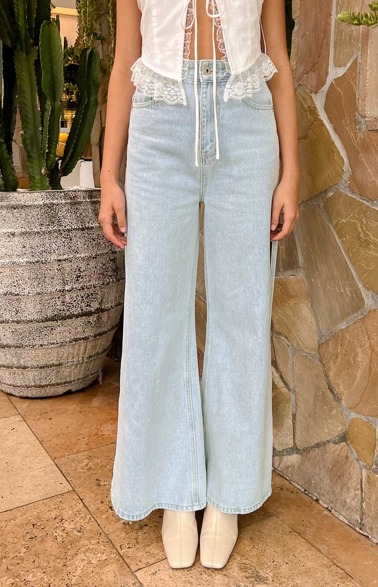 Marelle Light Denim Side Split Jeans
