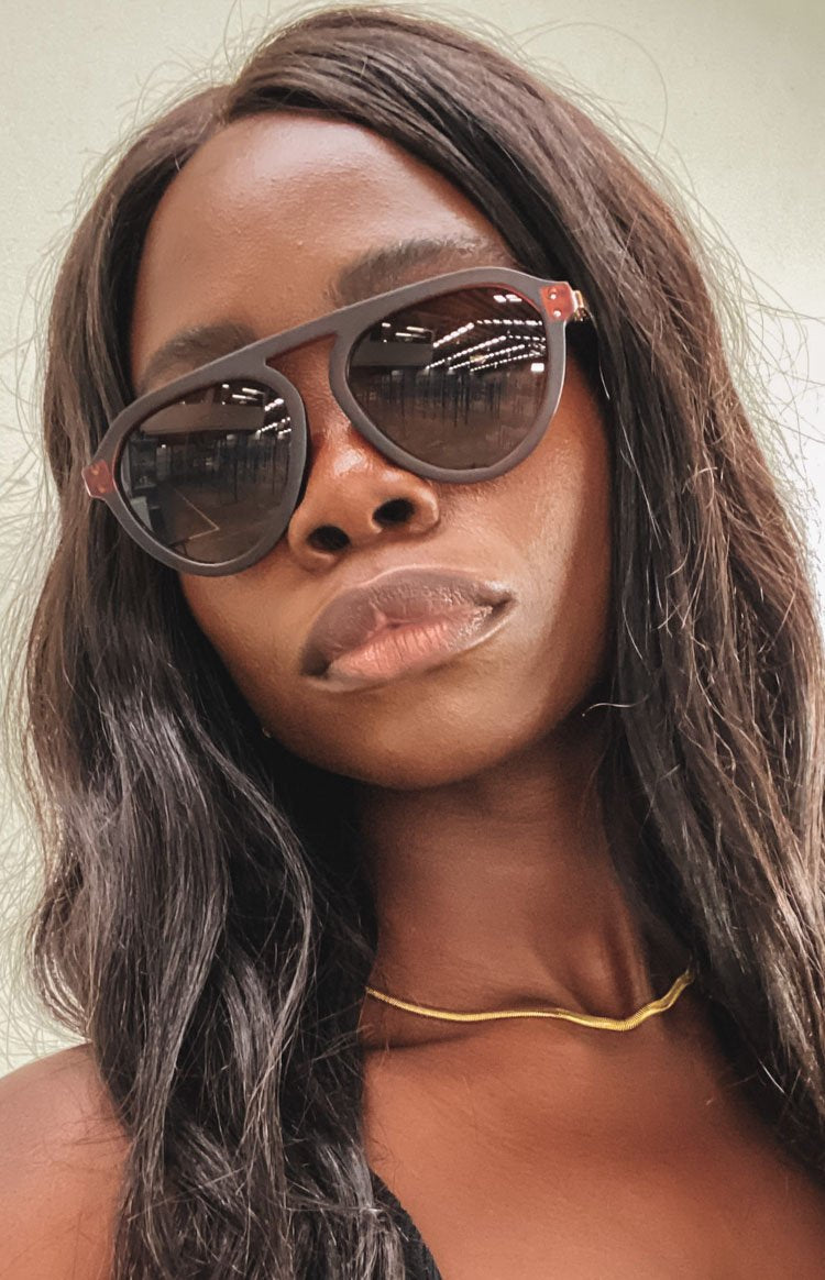 Eclat Zephyr 70's Sunglasses Brown