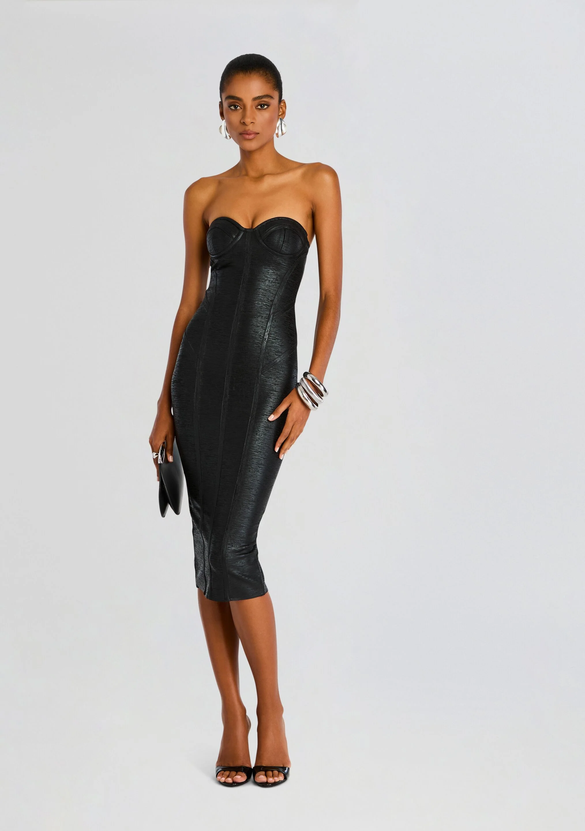 Charlize Coated Knit Dress