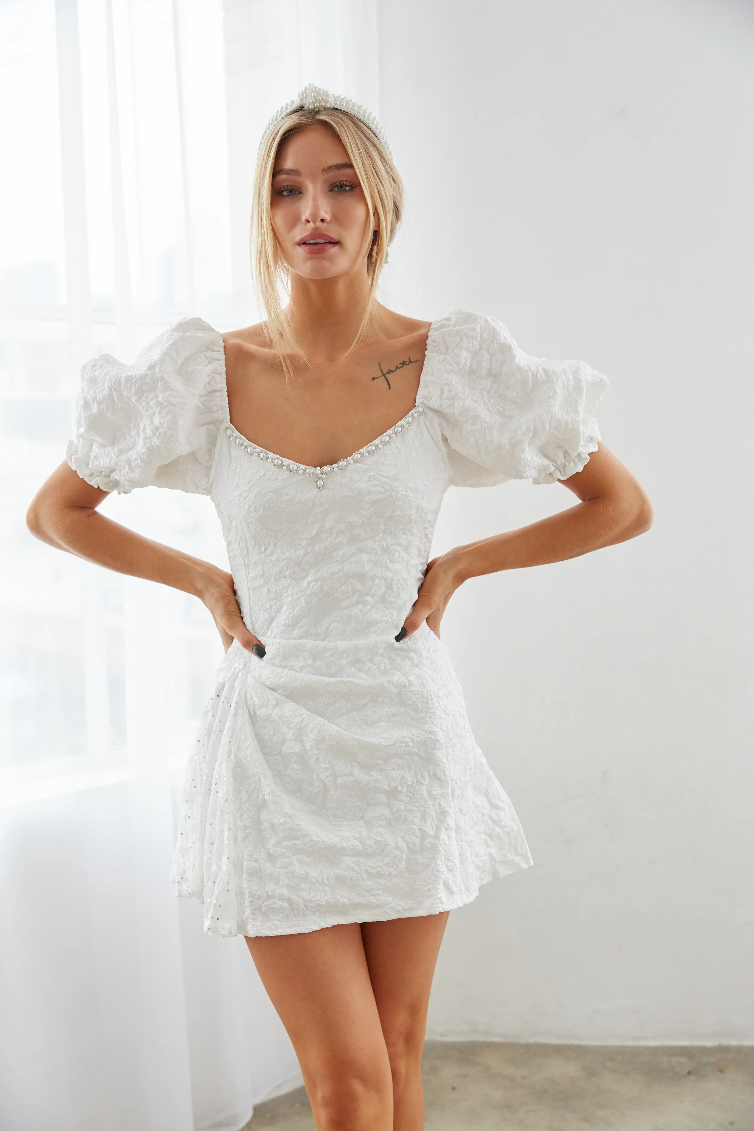 Emerson Puff Sleeve Mini Dress