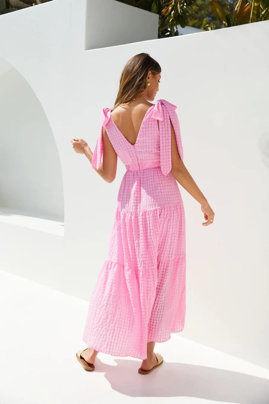 Aurora Glow Pink Maxi Dress