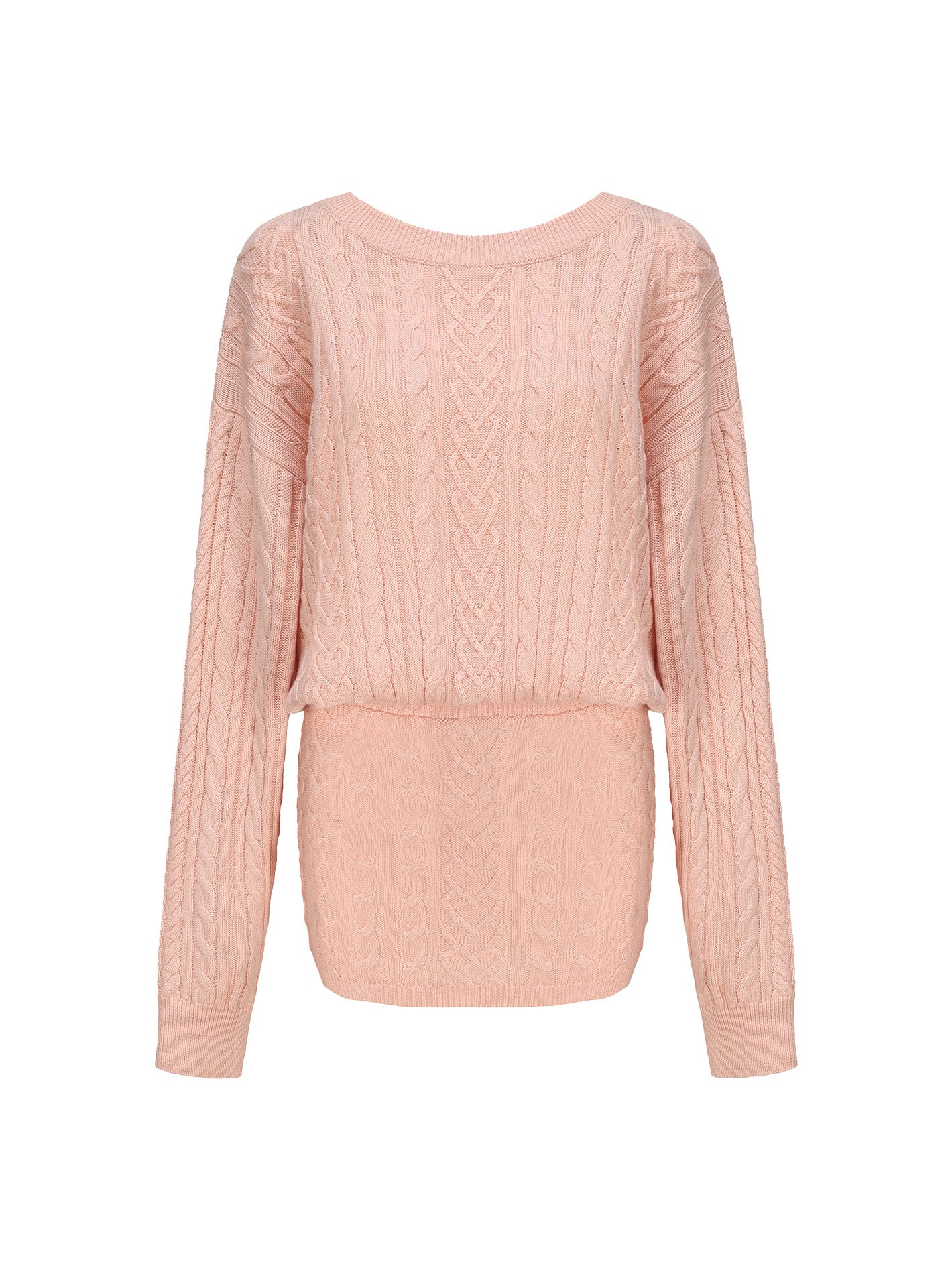 Kendall Knit Dress (Peach) (Final Sale)