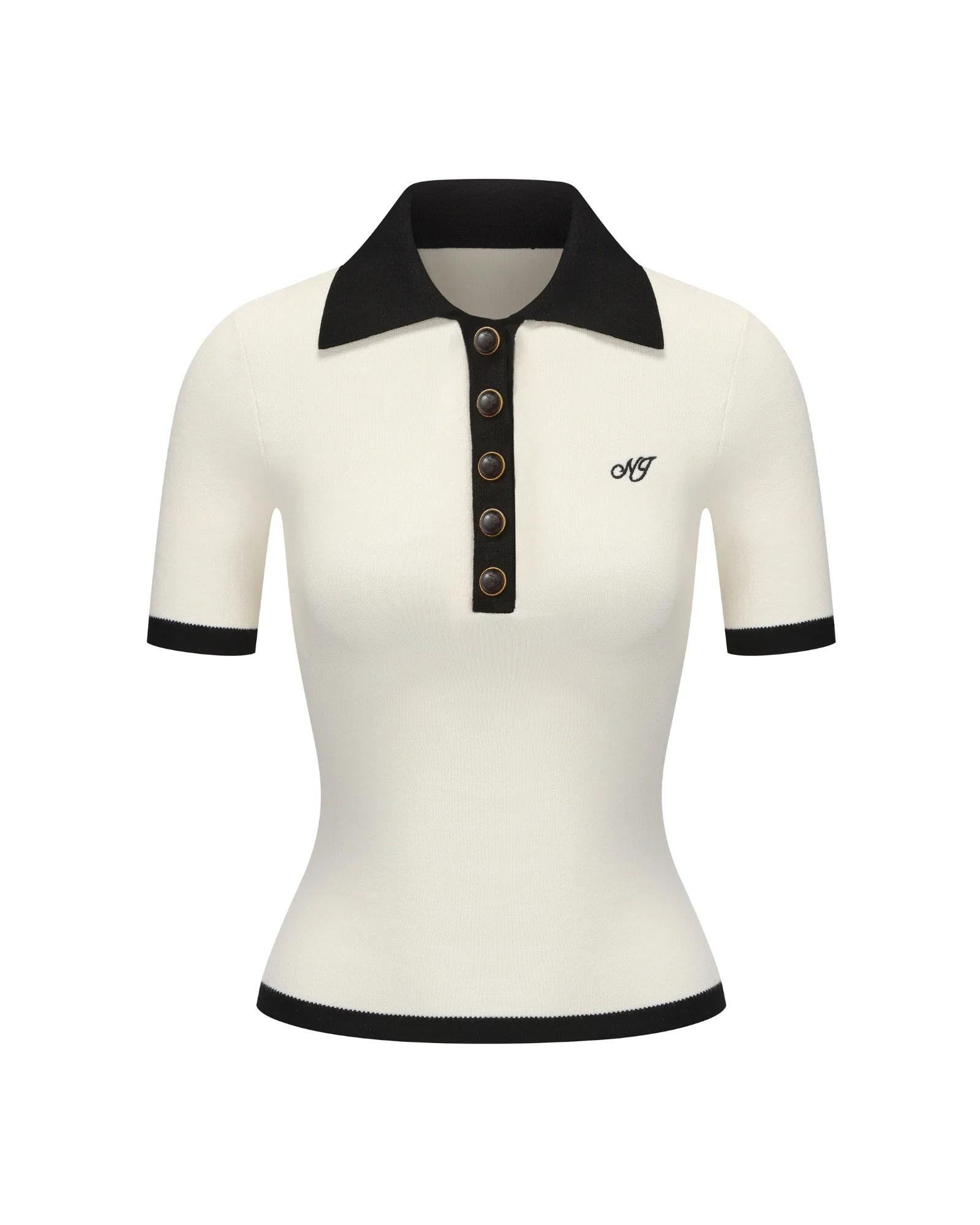 Hazel Polo Top (White)
