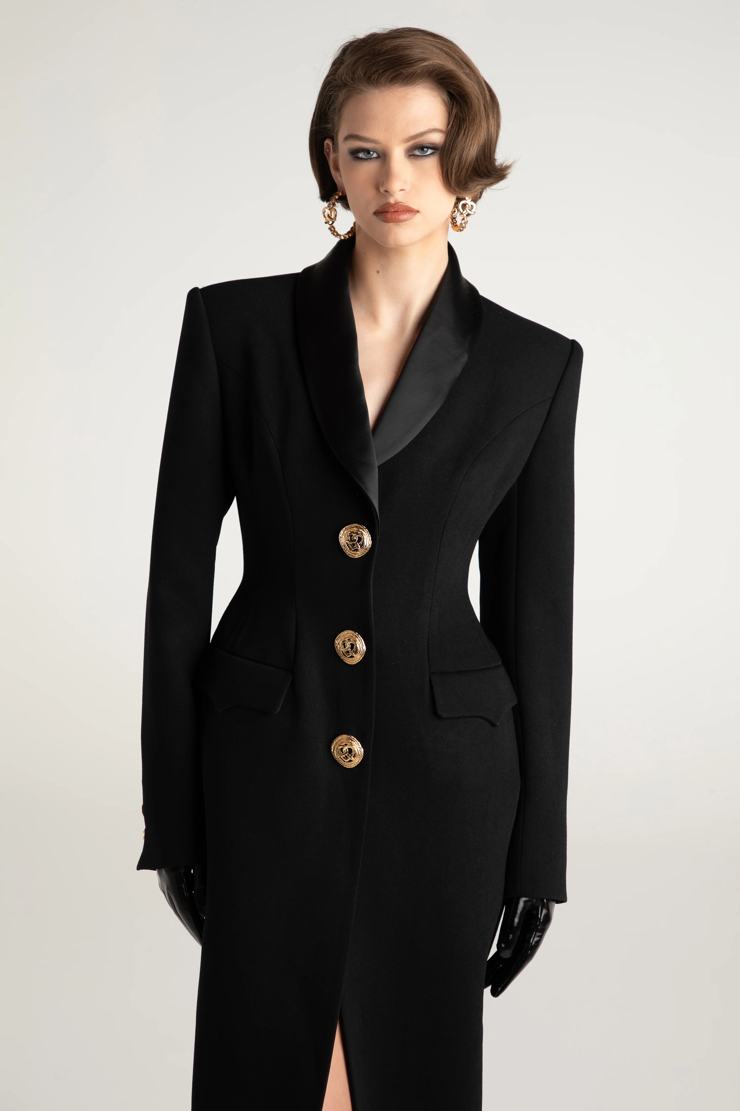 Evie Long Suit Jacket (Black)