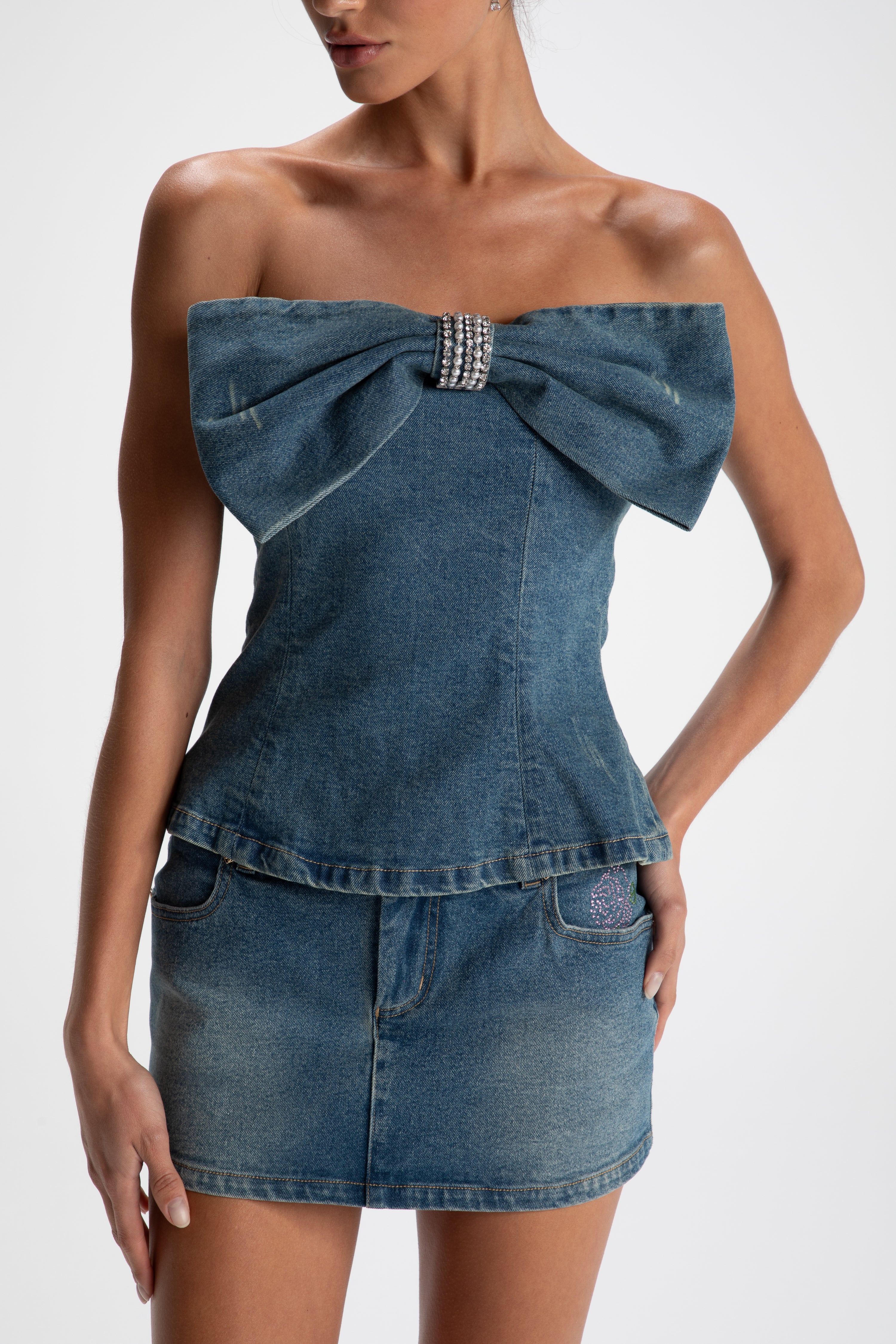 Kate Denim Tube Top (Final Sale)