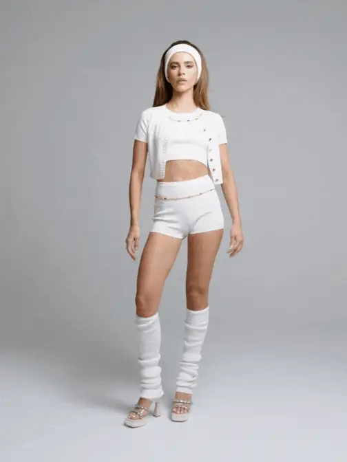 Kennedy Knit Shorts (White)
