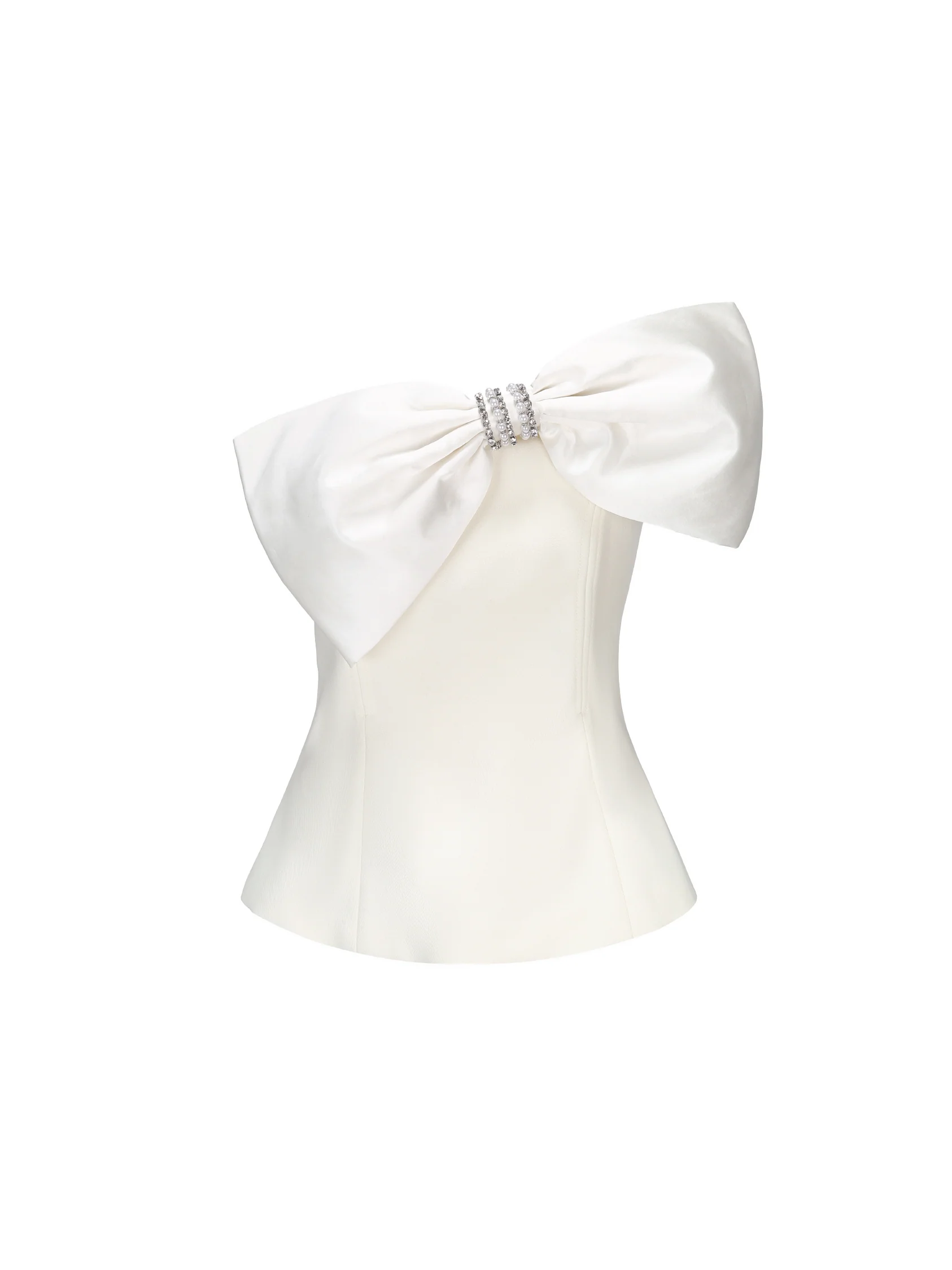 Janie Bow Top (White) (Final Sale)