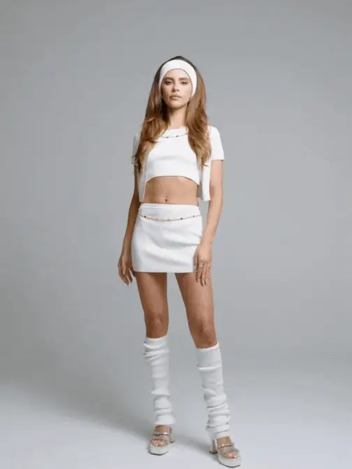 Kennedy Knit Skirt (White)