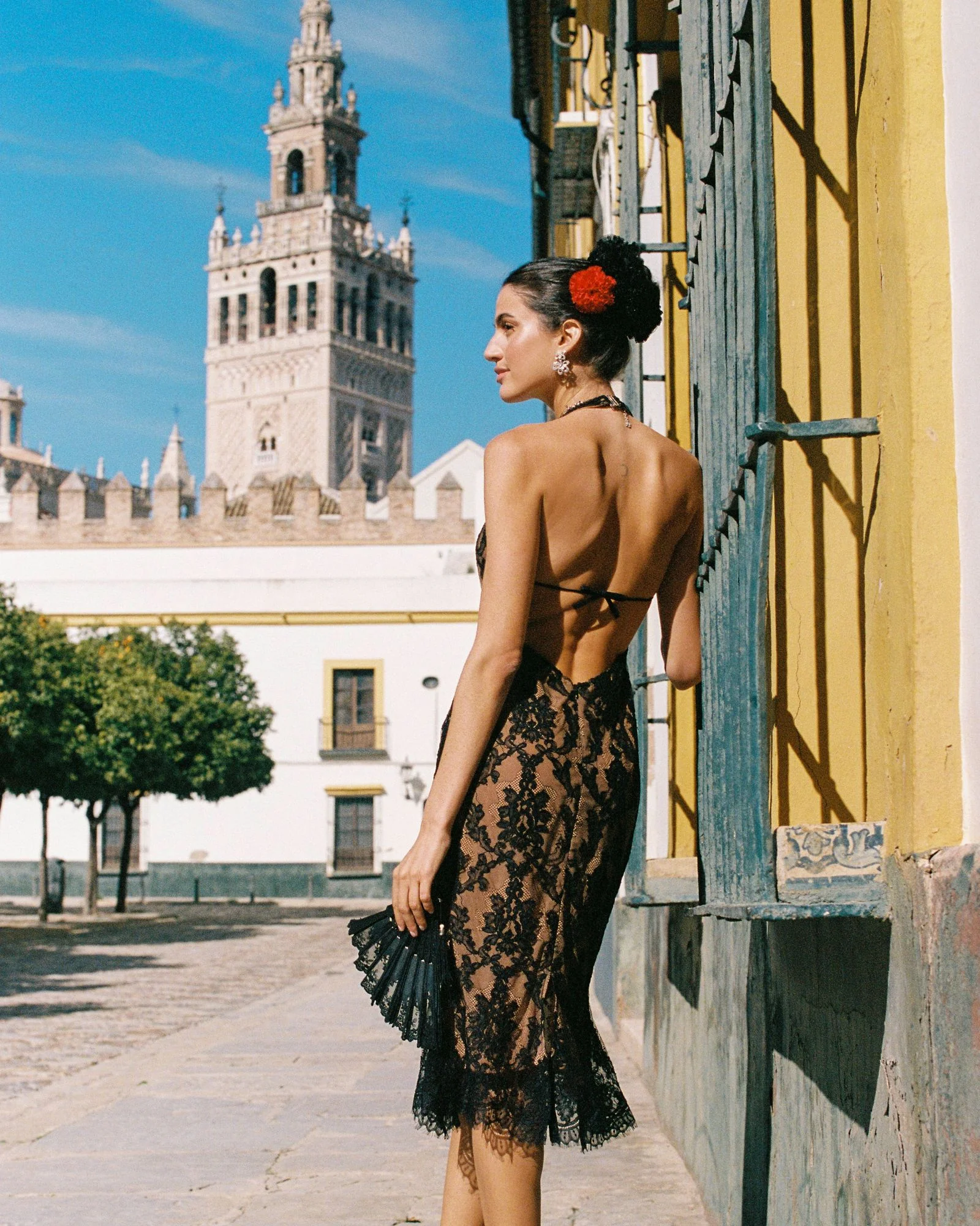 Fiona Dress (Black Lace)