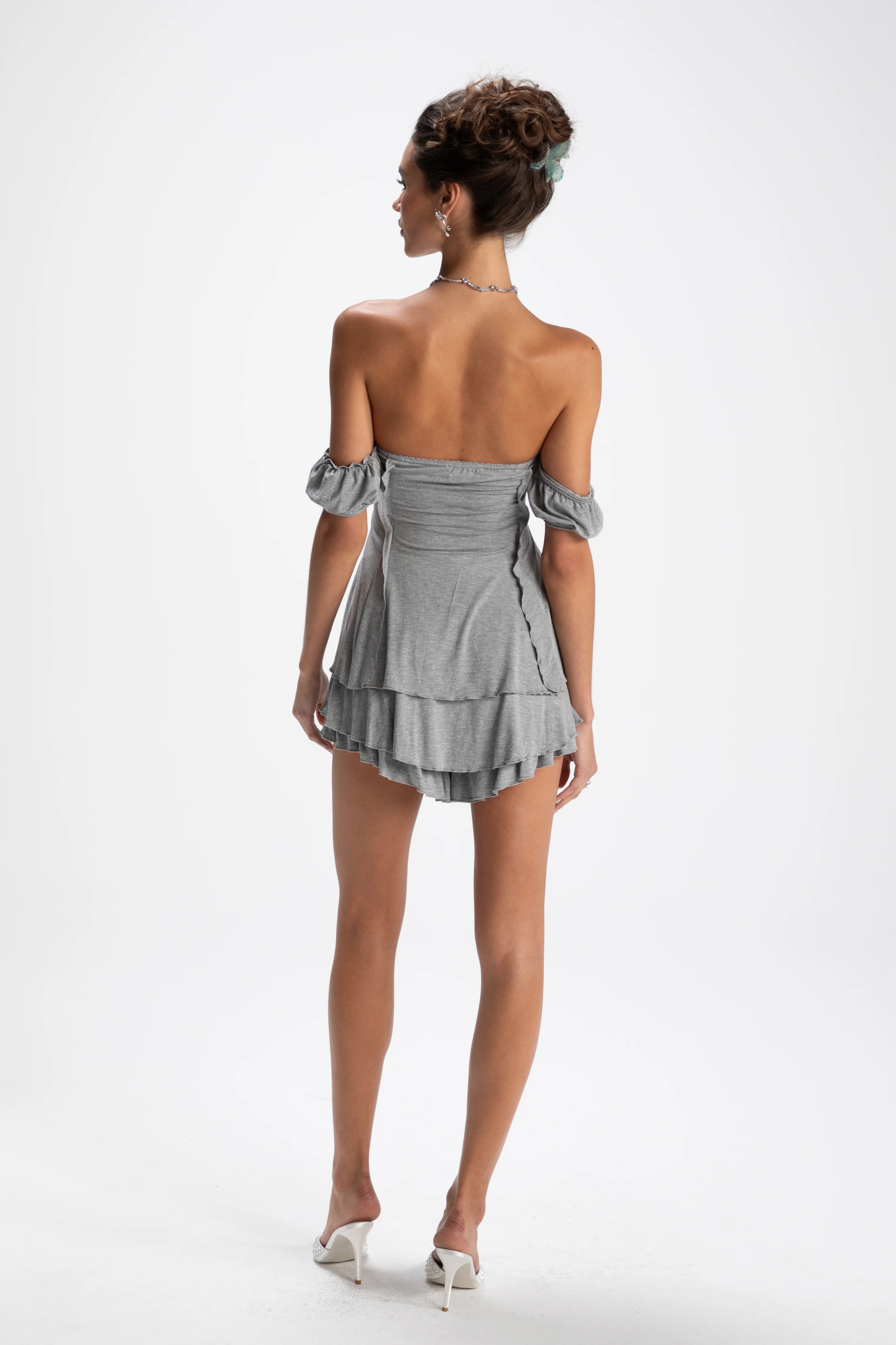 Heidi Top + Skirt (Grey) (Final Sale)