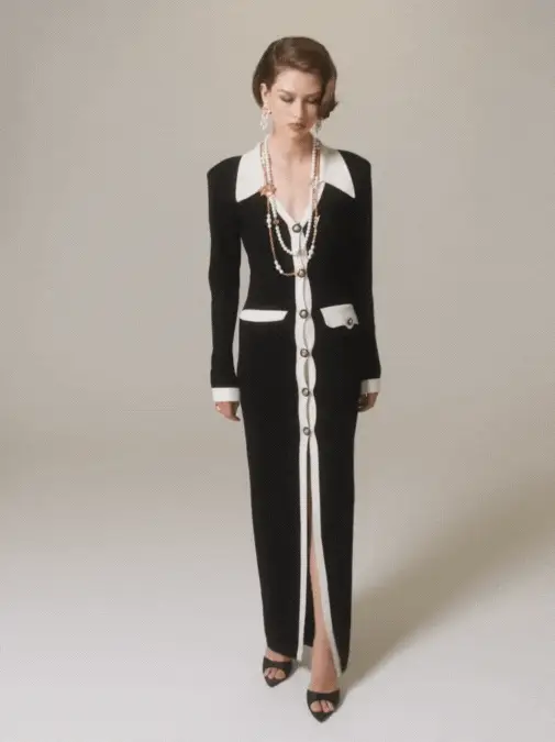 Felicity Long Knit Cardigan (Black)