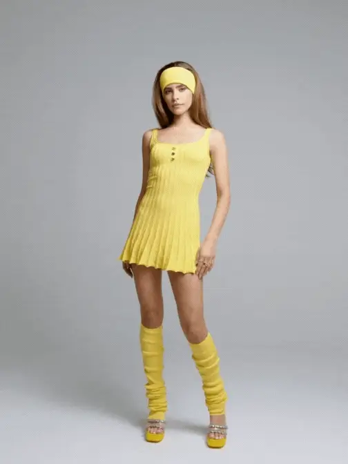 Janelle Knit Dress (Yellow)