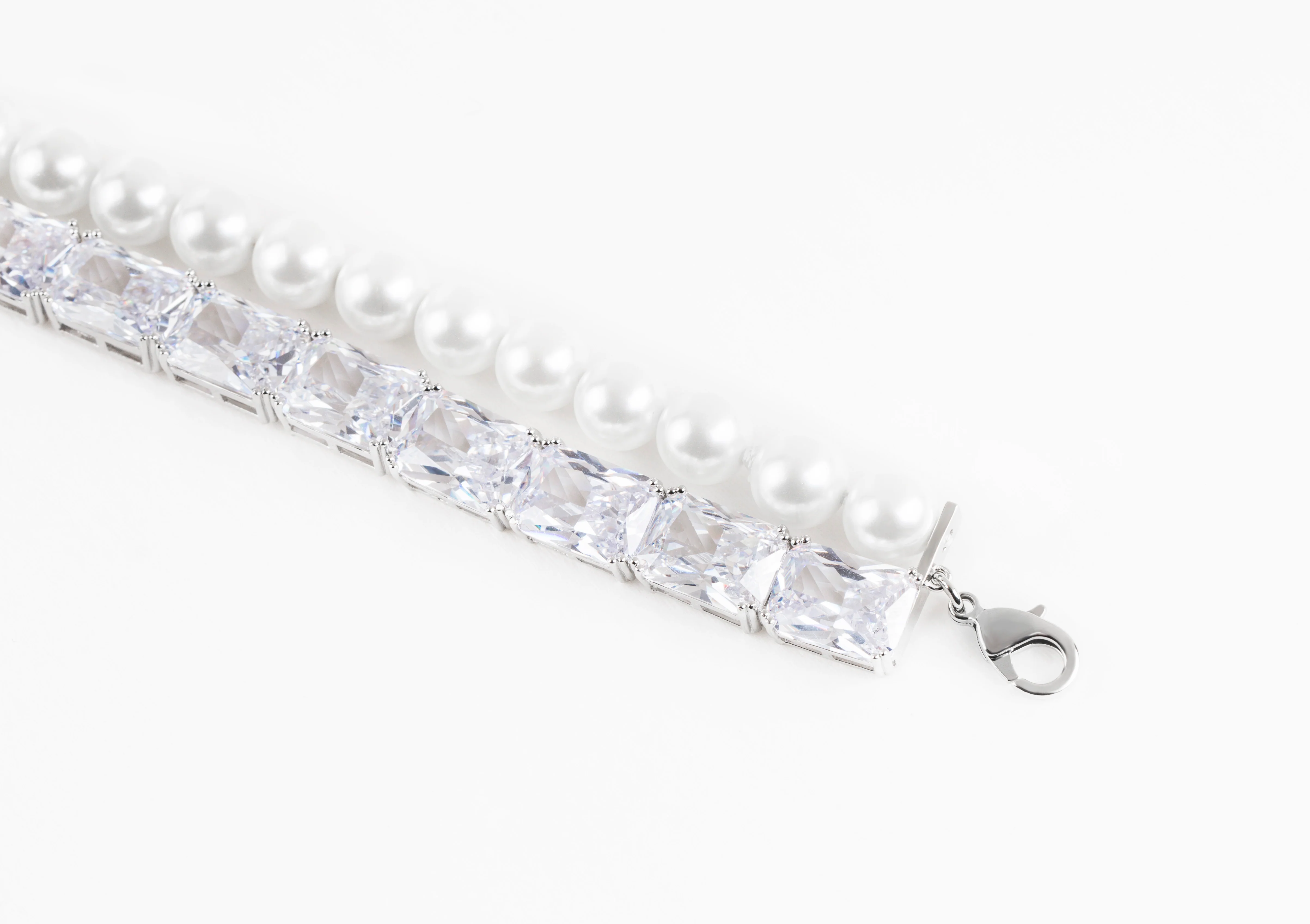 Gracey Pearl Crystal Choker Necklace (Final Sale)