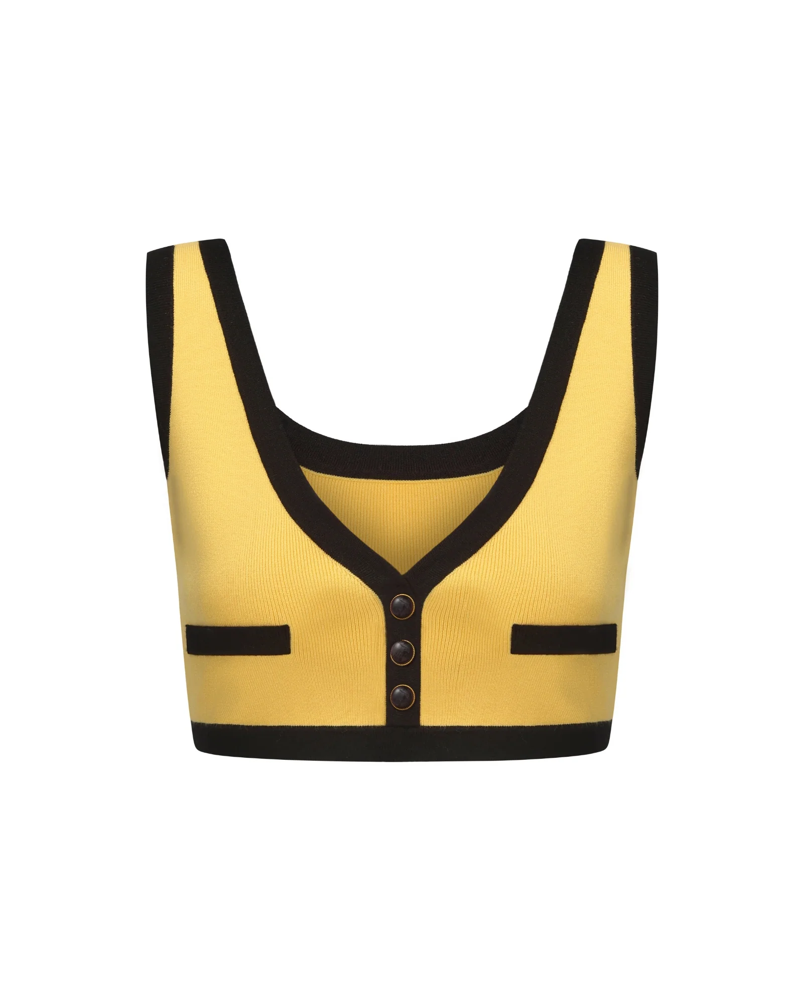 Eliza Vest Top (Yellow)
