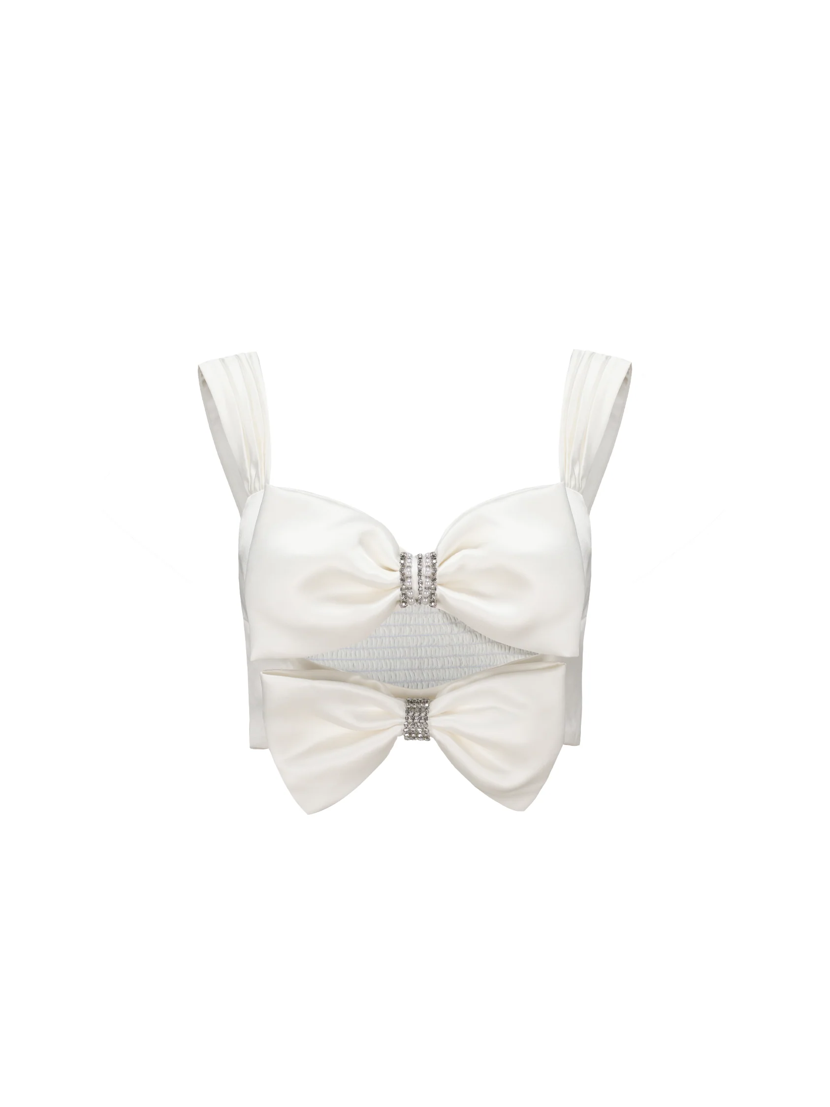 Alexandra Bow Top (White) (Final Sale)