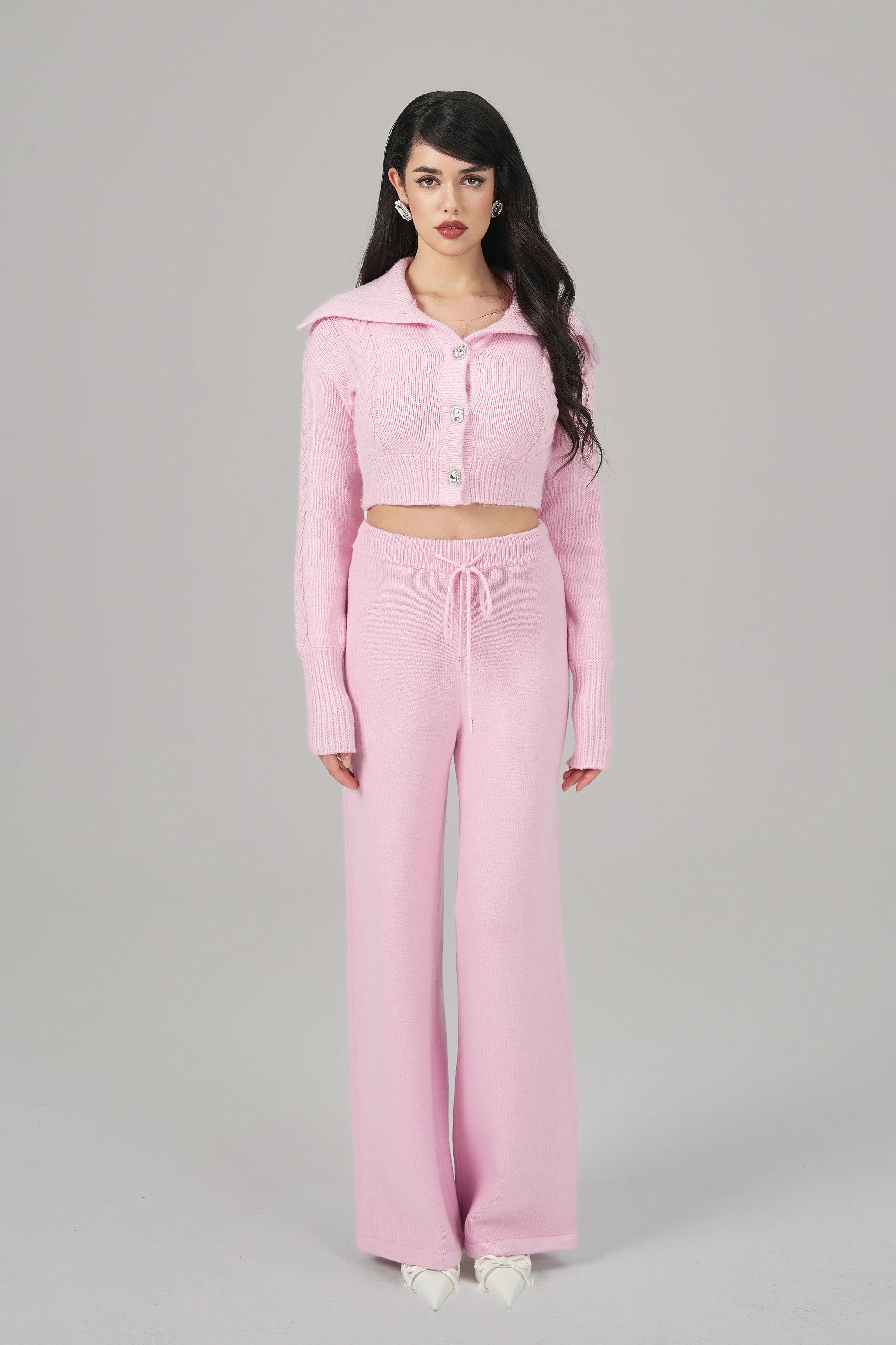 Addison Coat + Scarf Set (Pink)