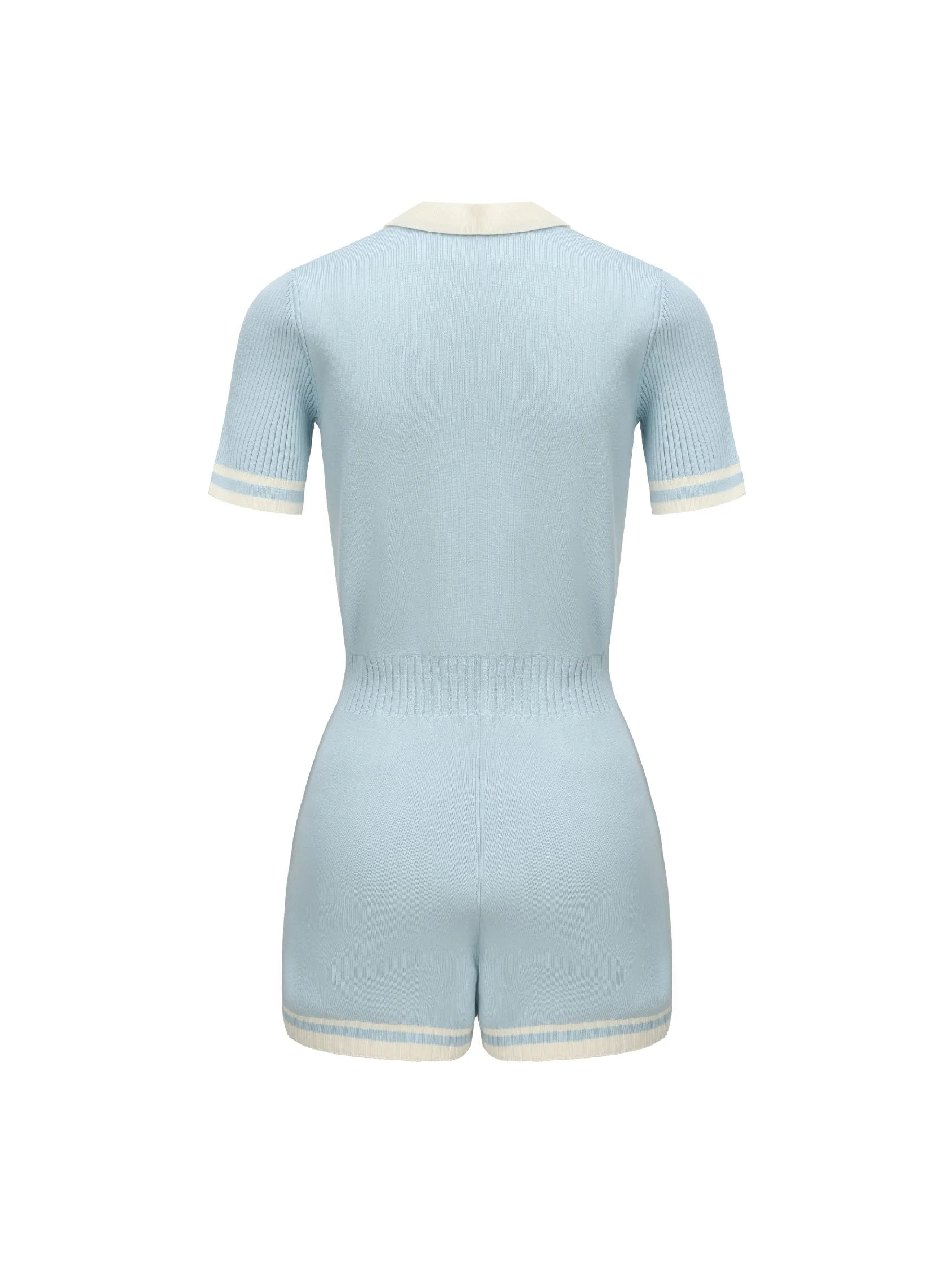 Lexi Knit Romper (Blue)