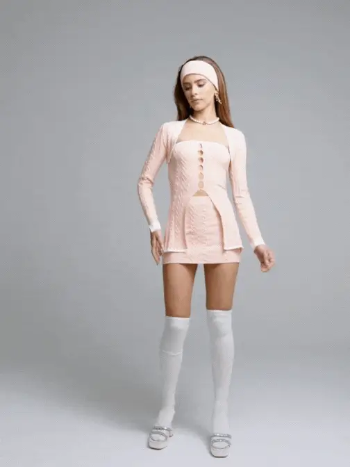 Kelli Knit Set (Peach)